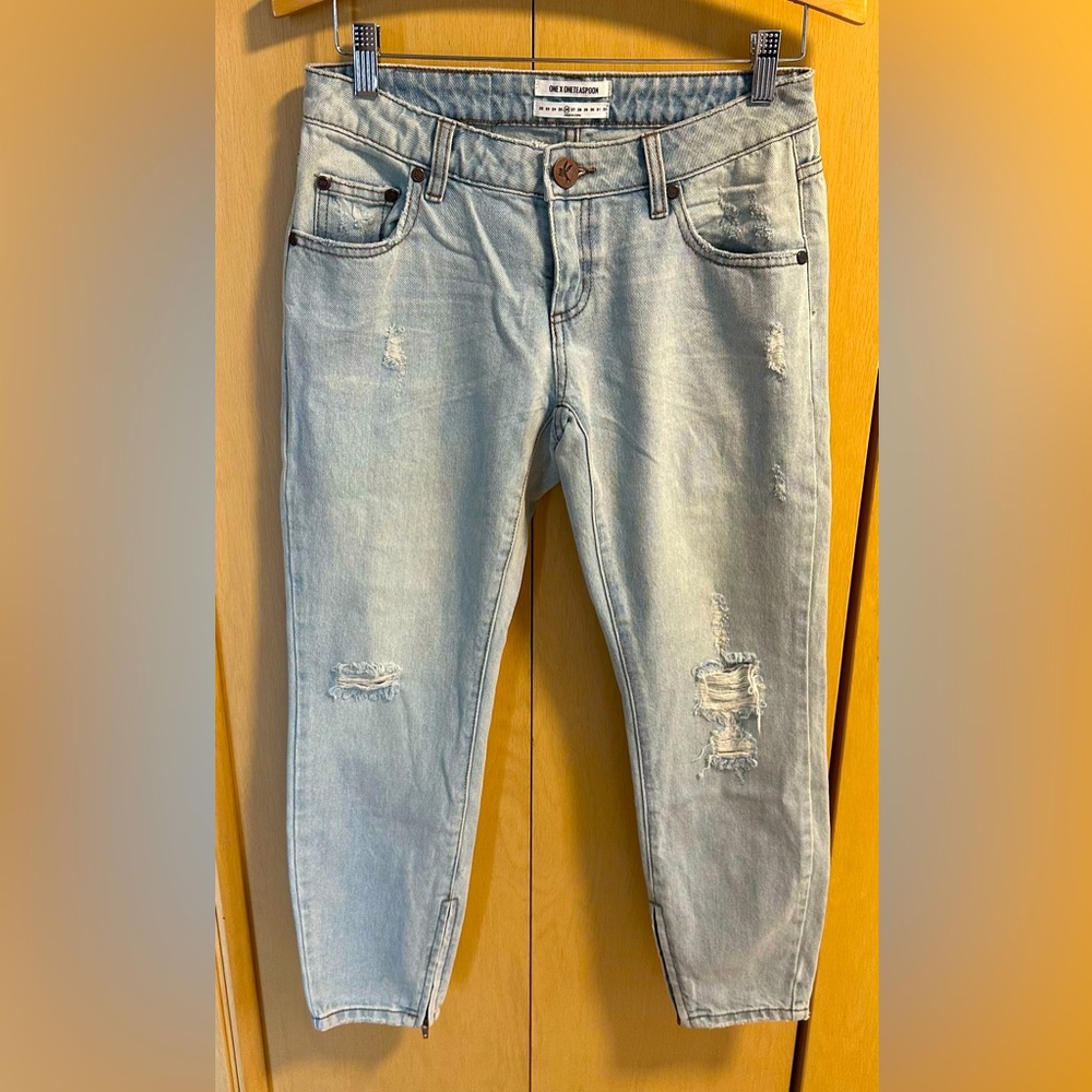 One Teaspoon Freebirds Low-Waist Rigid Skinny Leg 7/8 Length Jeans - NWT